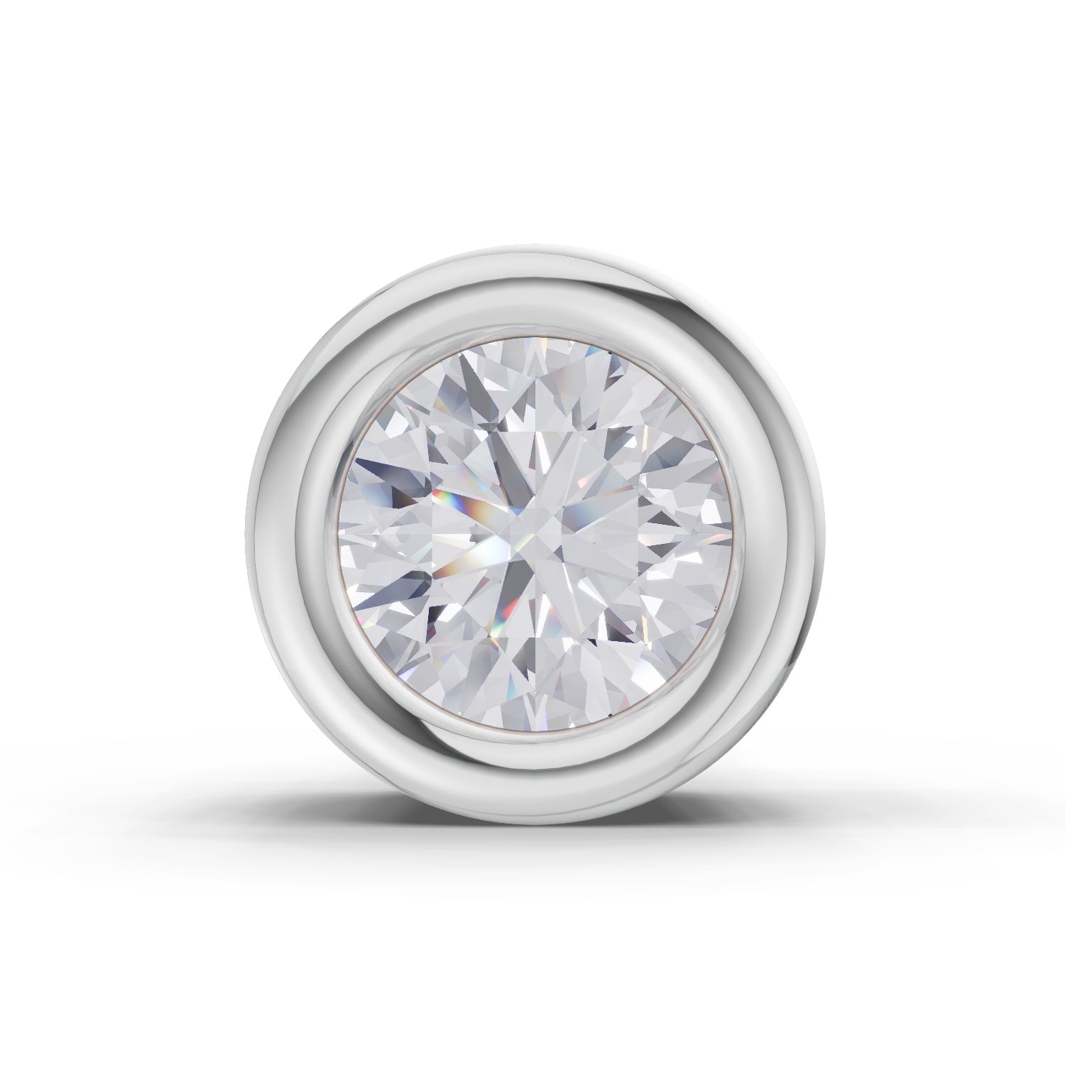 0.20 Carat Round Shape Bezel Solitaire Diamond Nose Pin | 14K Yellow Gold-Screw