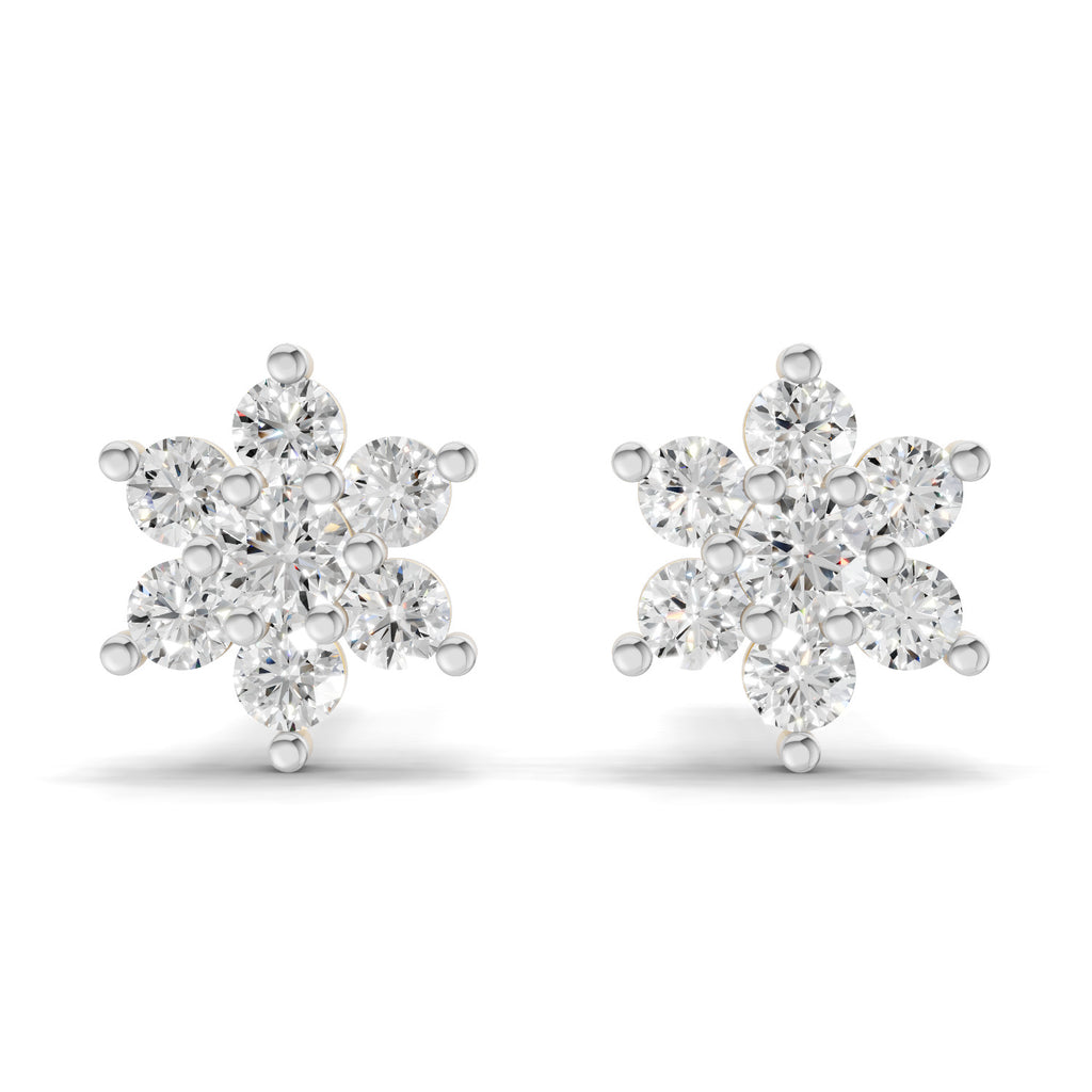 0.22 Carat Eternal Flower Studs Earrings | 14K Yellow Gold