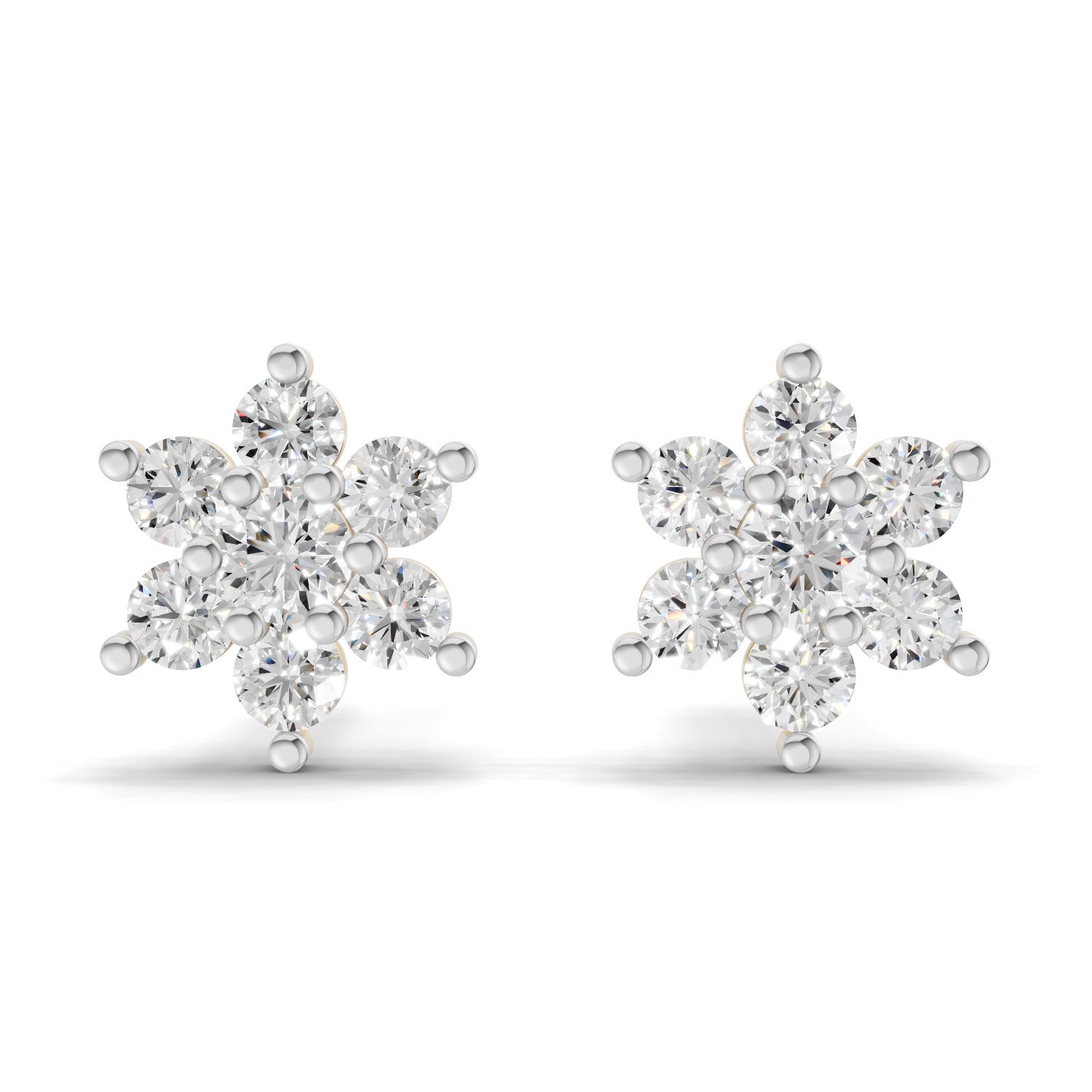 0.22 Carat Eternal Flower Studs Earrings | 14K Yellow Gold