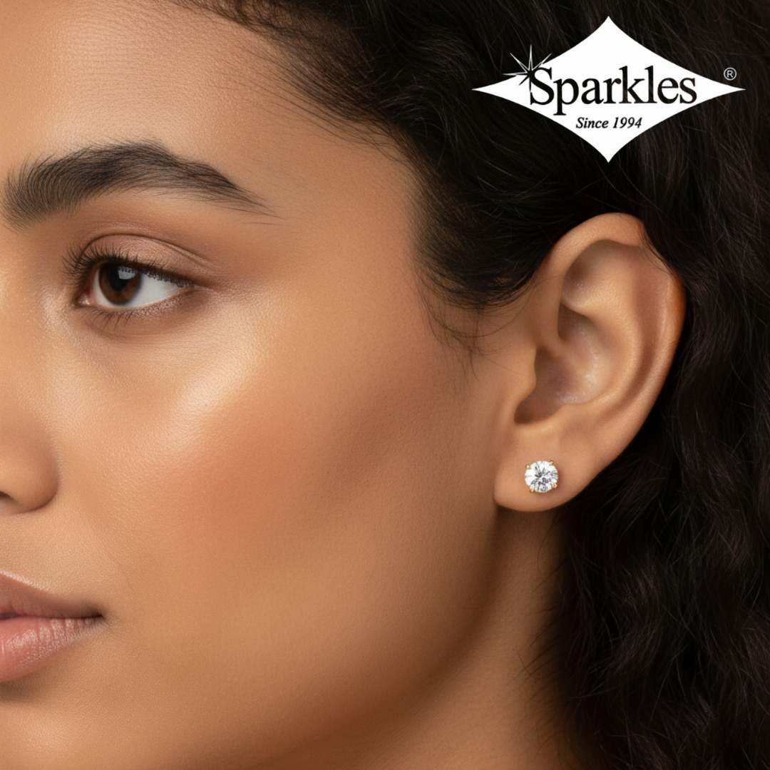 Lab-Grown Round Diamond Stud Earrings (2 ct. tw) in 14K Yellow Gold