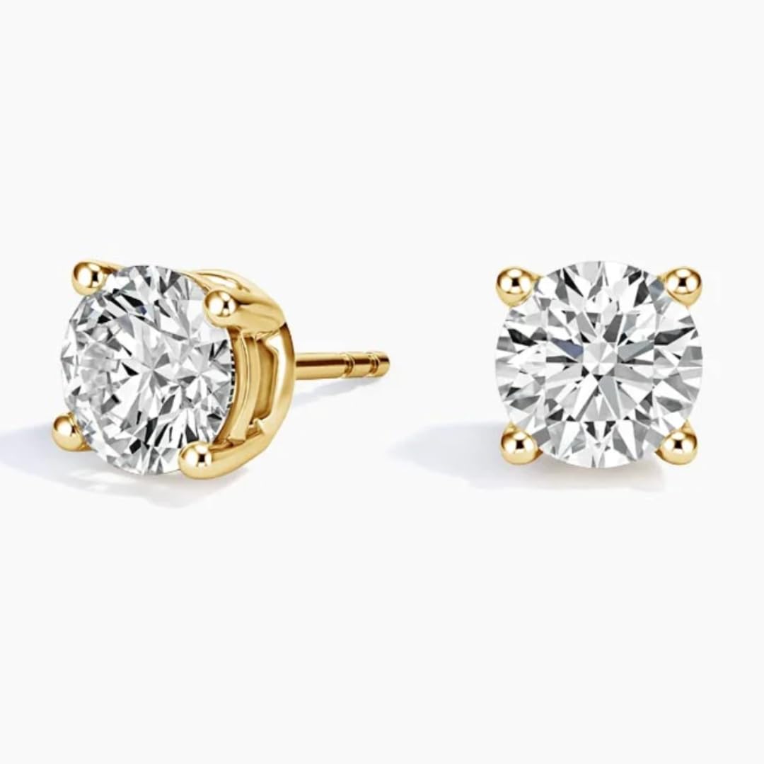 Lab-Grown Round Diamond Stud Earrings (0.50 ct. tw) in 14K Yellow Gold