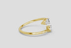 0.56 Carat Pear Diamond Ring | 14K Yellow Gold