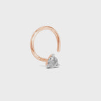0.04 Ct Round Shape Soilitaire Diamond Nose Pin | 14K Yellow Gold