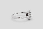 0.75 Oval Shape Diamond | 14K White Gold