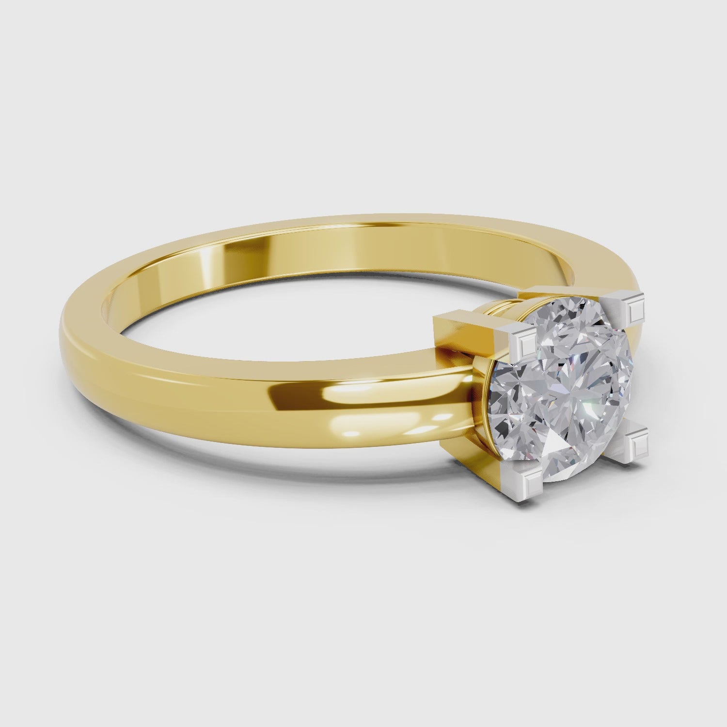 Load video: 0.75 Carat Solitaire Diamond Engagement Ring | 14K Yellow Gold