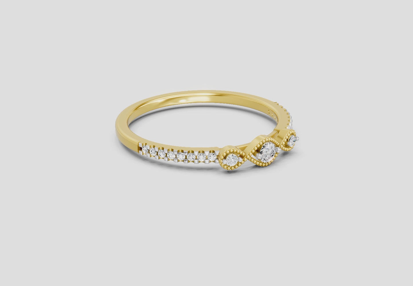 Load video: 0.16 Carat Cushion Engagement Ring | 14K Yellow Gold