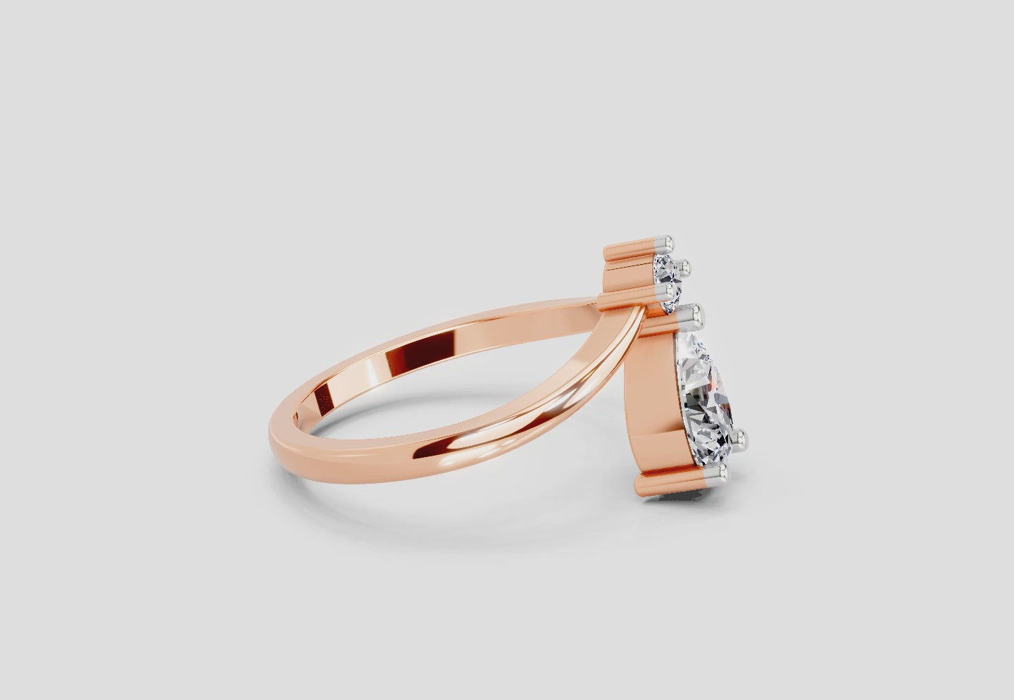 Load video: 1.03 Ct Pear Ring |  14K Rose Gold