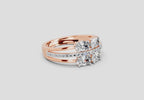1.36 Carat Quadra Oval Engagement Ring | 14K Rose Gold