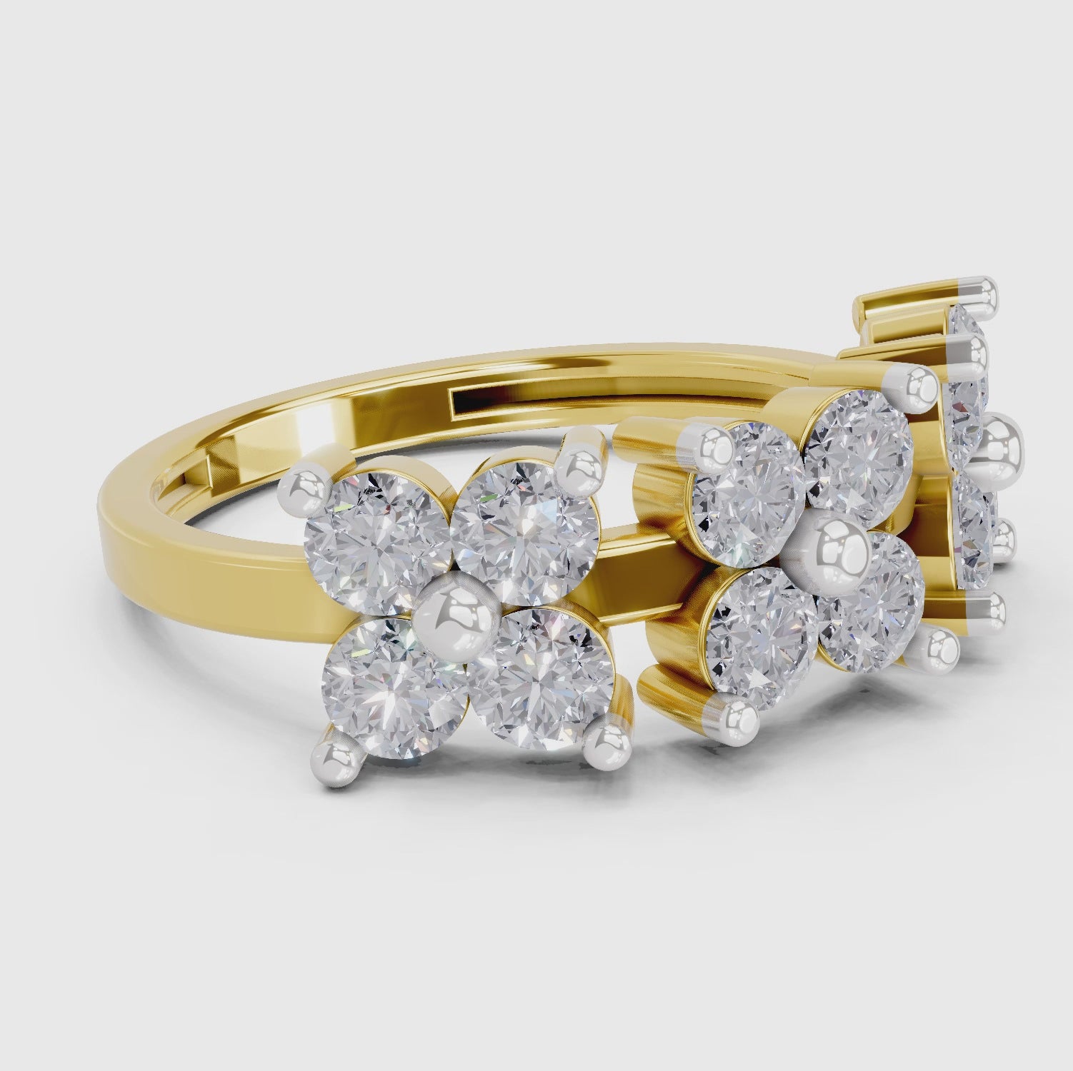 Load video: 1.19 Carat  | 925 Sterling Silver Gold Plated Fashion Ring