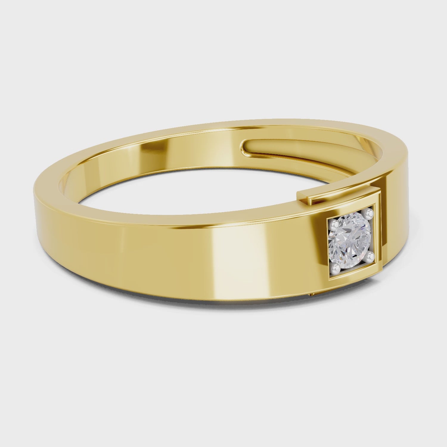 Load video: 0.11 Carat  | 925 Sterling Silver Gold Plated Solitaire Ring