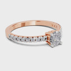 0.67 Ct Round Shape Solitaire Diamond Ring | 14K Rose Gold