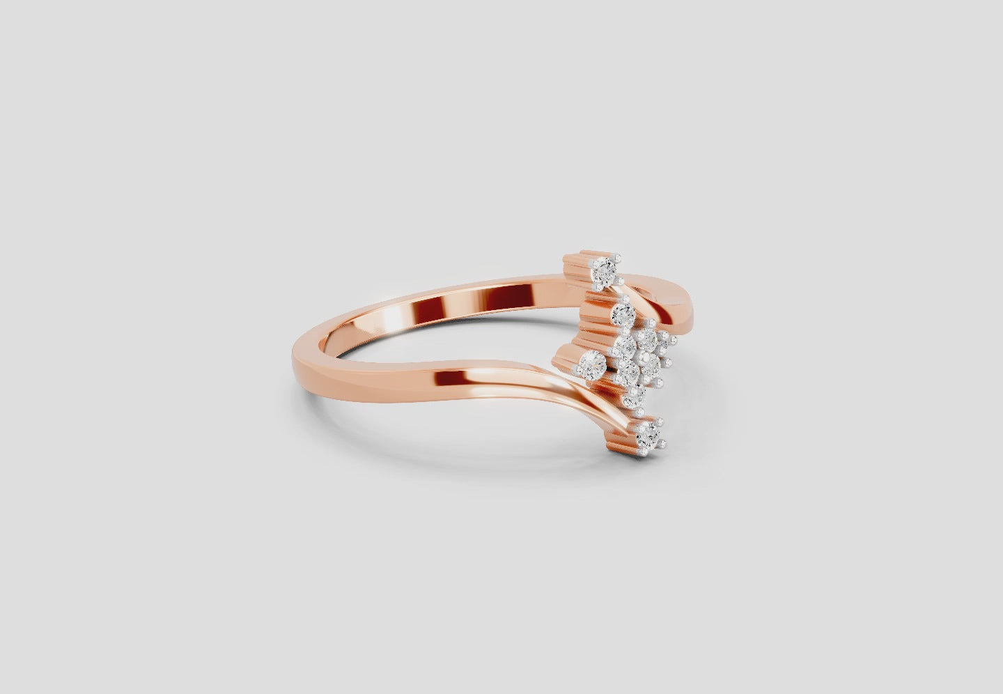 Load video: 0.098 Ct Cluster Ring | 14K Rose Gold