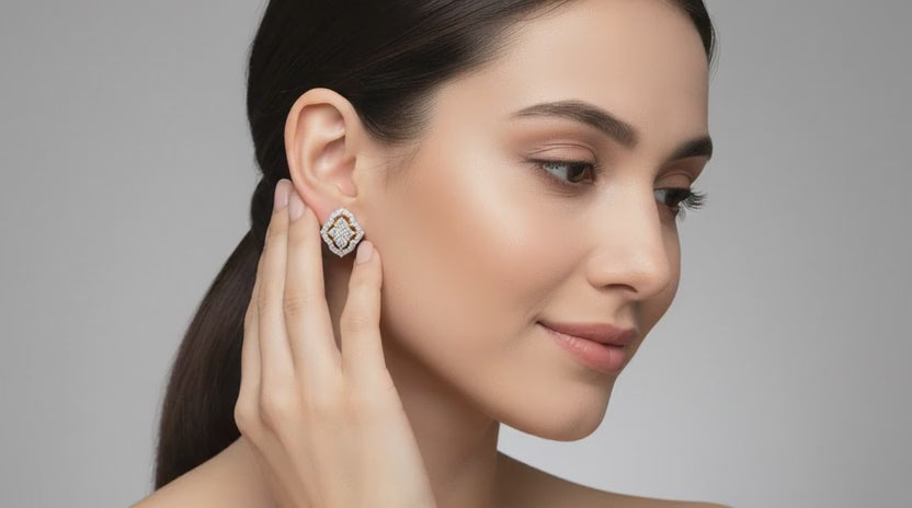0.45 Ct Round Fashion Earrings | 14K Yellow Gold