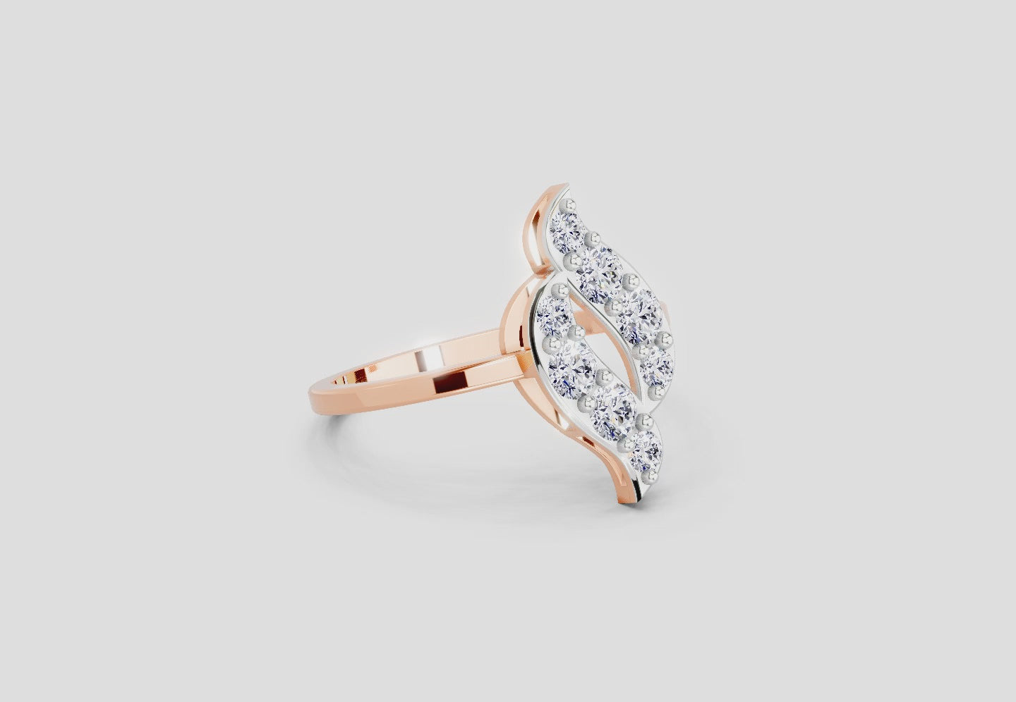 Load video: 0.6 Ct Round Shape Diamond Ring | 14K Rose Gold