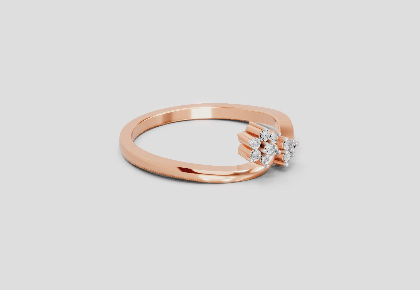 Load video: 0.086 Ct Cluster Ring | 14K Rose Gold