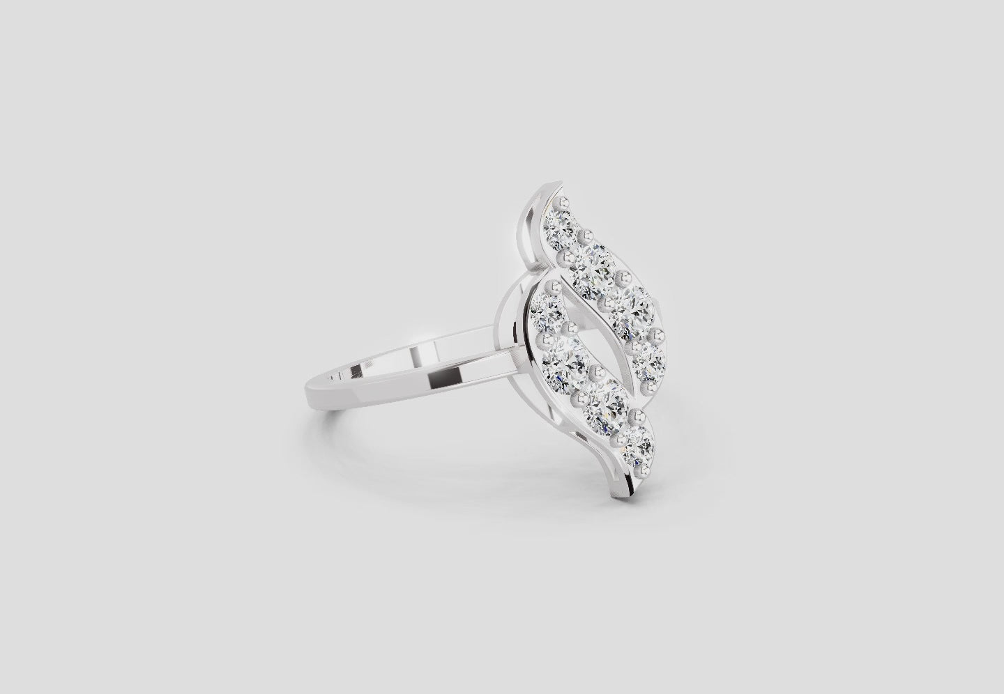 Load video: 0.6 Ct Round Shape Diamond Ring | 14K White Gold