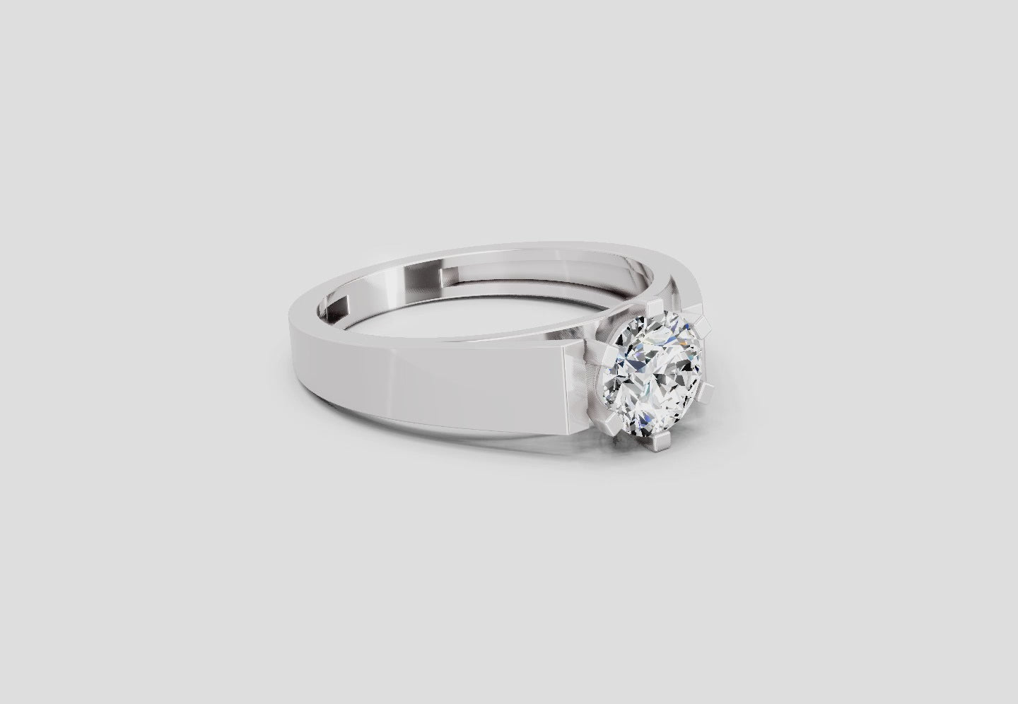 1.25 Ct Round Ring | 14K White Gold