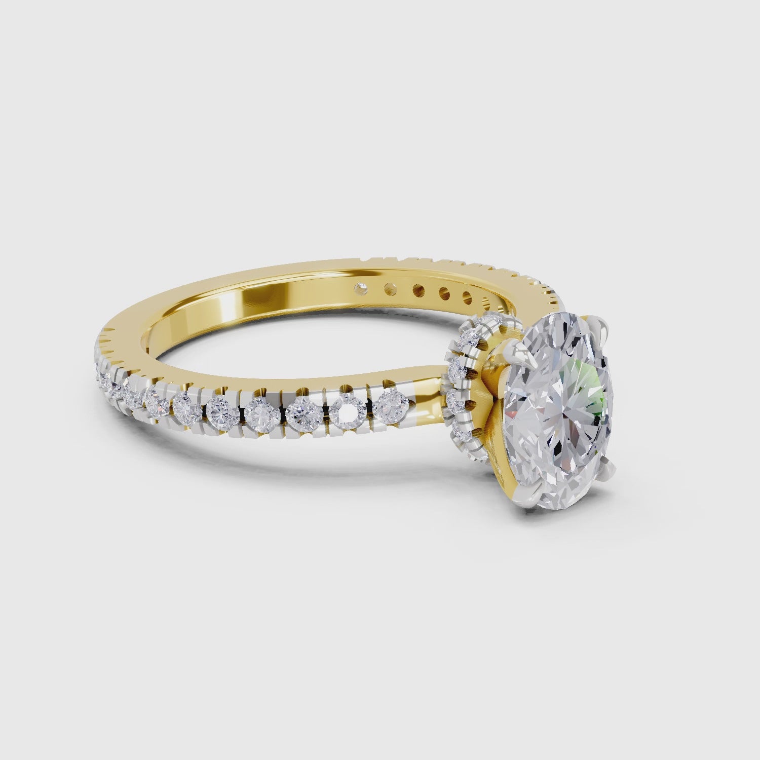 1.41 Ct Oval Shape Solitaire Diamond Ring| 14K Yellow Gold