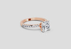 2.22 Ct Cushion Shape Diamond Ring | 14K Rose Gold