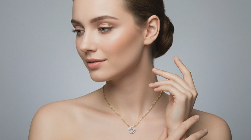 0.24 Carat Round Necklace | 14K Yellow Gold